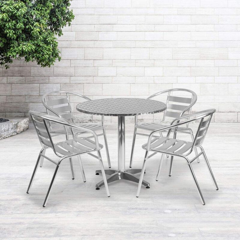 31.5RD Aluminum Table Set image number 1