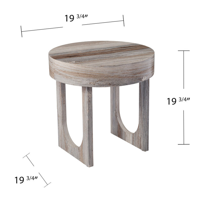 Solid Wood Round Side Table, Ideal for Sofa, Bedside, or Entryway Spaces