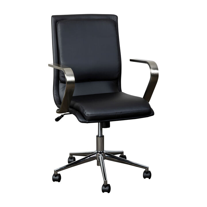 James Mid-Back Designer Executive Office Chair with Base and Arms