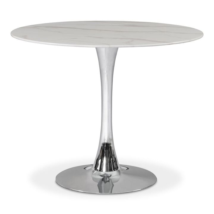 Meridian Furniture Tulip Chrome Dining Table