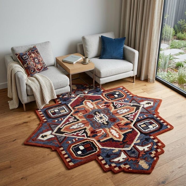 HomeRoots Wool Hand Tufted Area Rug