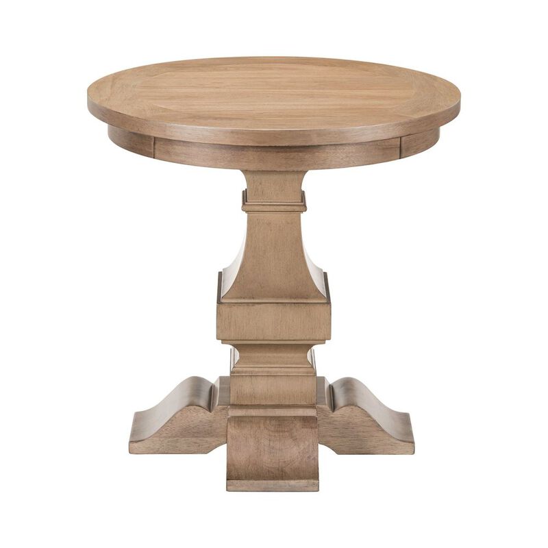 Liberty Furniture Haven Hills Round End Table for Living Room Traditional - Camel Beige Birch Wood image number 2