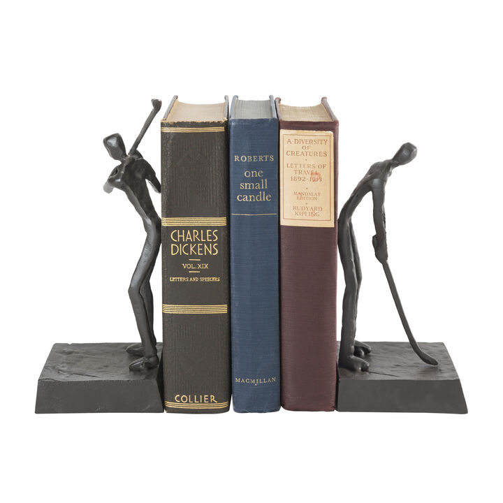 Golfers Iron Bookend Set Golf Home and Office Decor