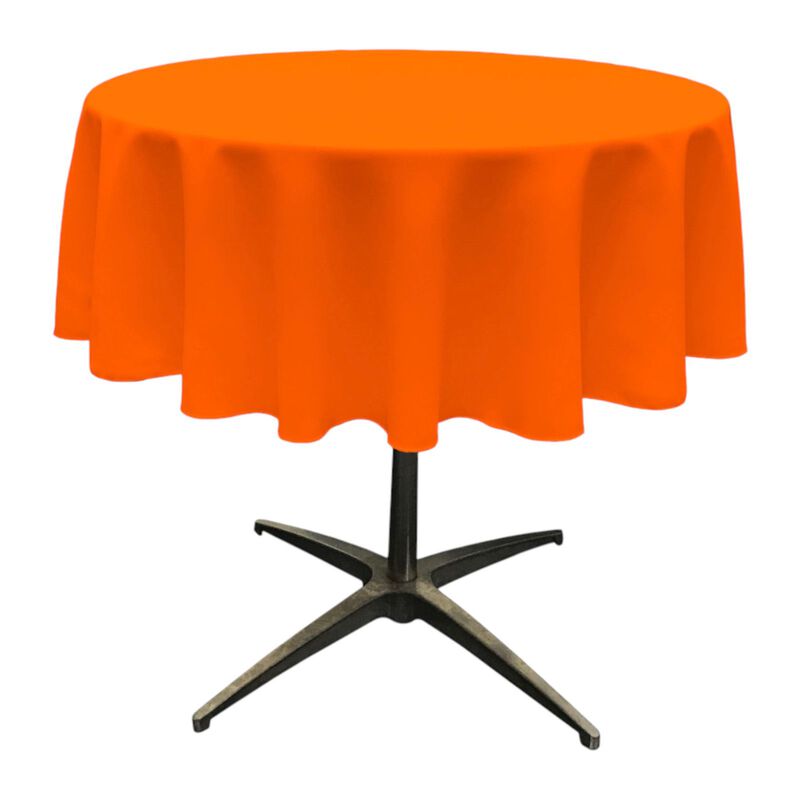 Polyester Poplin Round Tablecloth 51 Inch Dining Table Cover image number 0