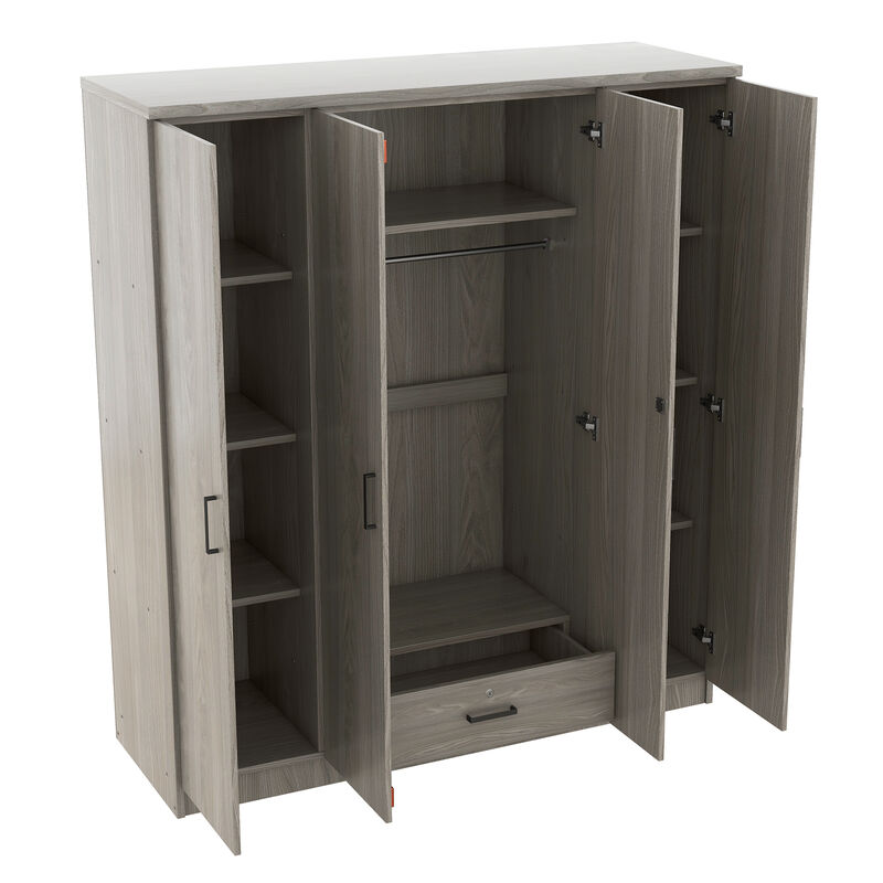 Merax 4-Door Wardrobe with 1 Drawer