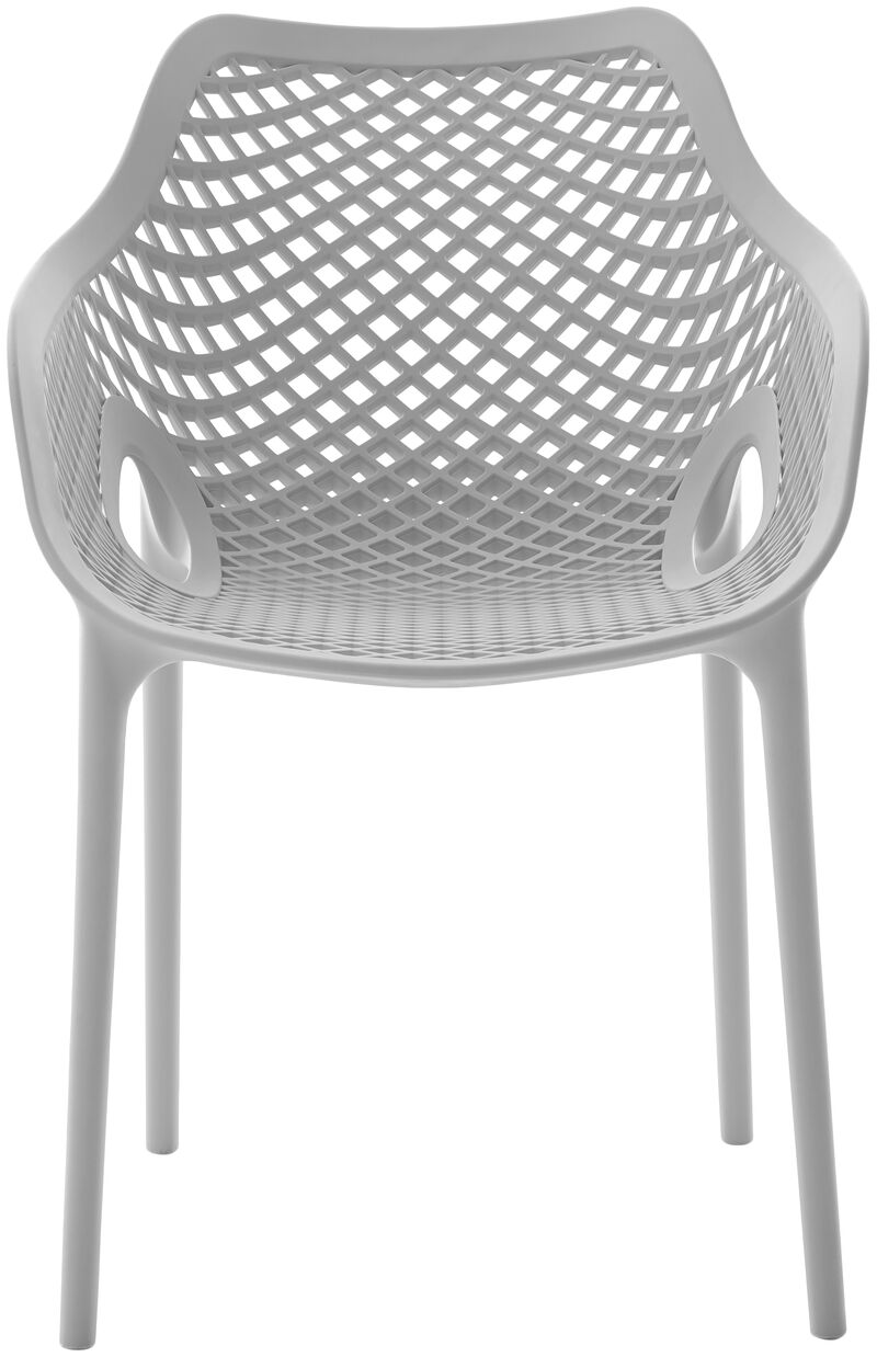 Meridian Furniture Mykonos Grey Outdoor Patio Dining Chair, Set of 4