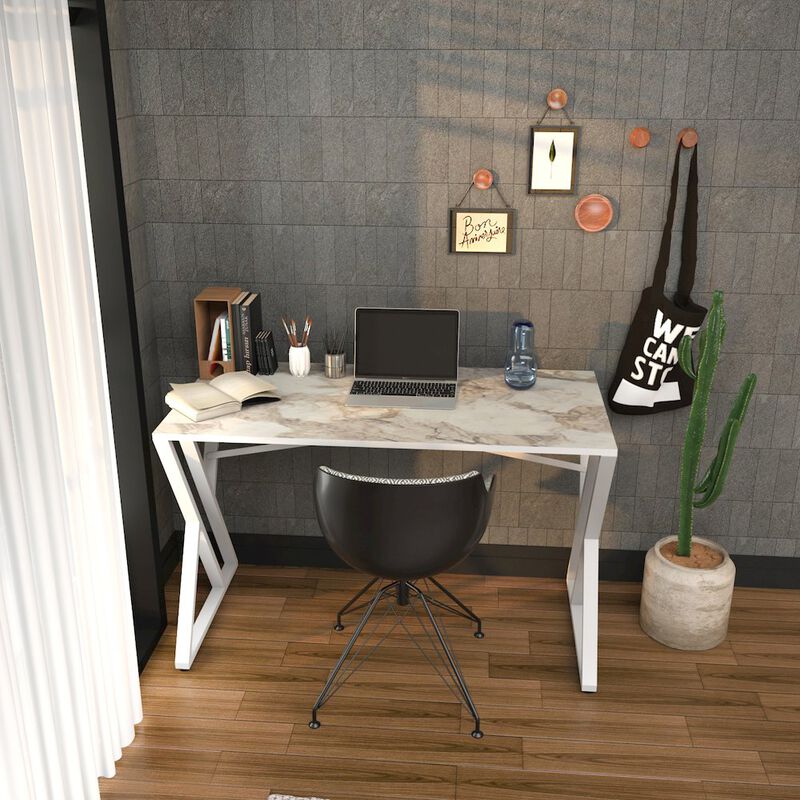 Decorotika Gyza Computer Desk - Ephesus White