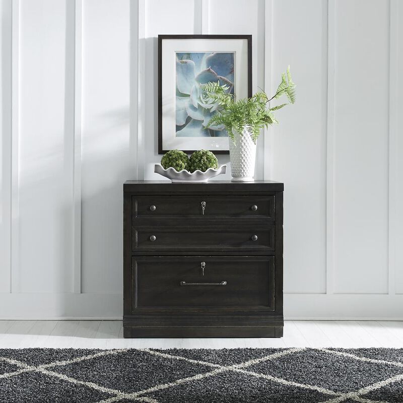 Liberty Furniture Harvest Home Bunching Lateral File Cabinet in Chalkboard image number 1