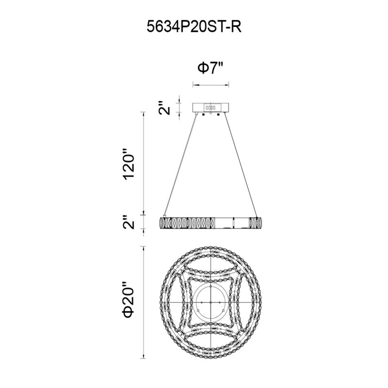 Beyond LED Chandelier With Chrome Finish