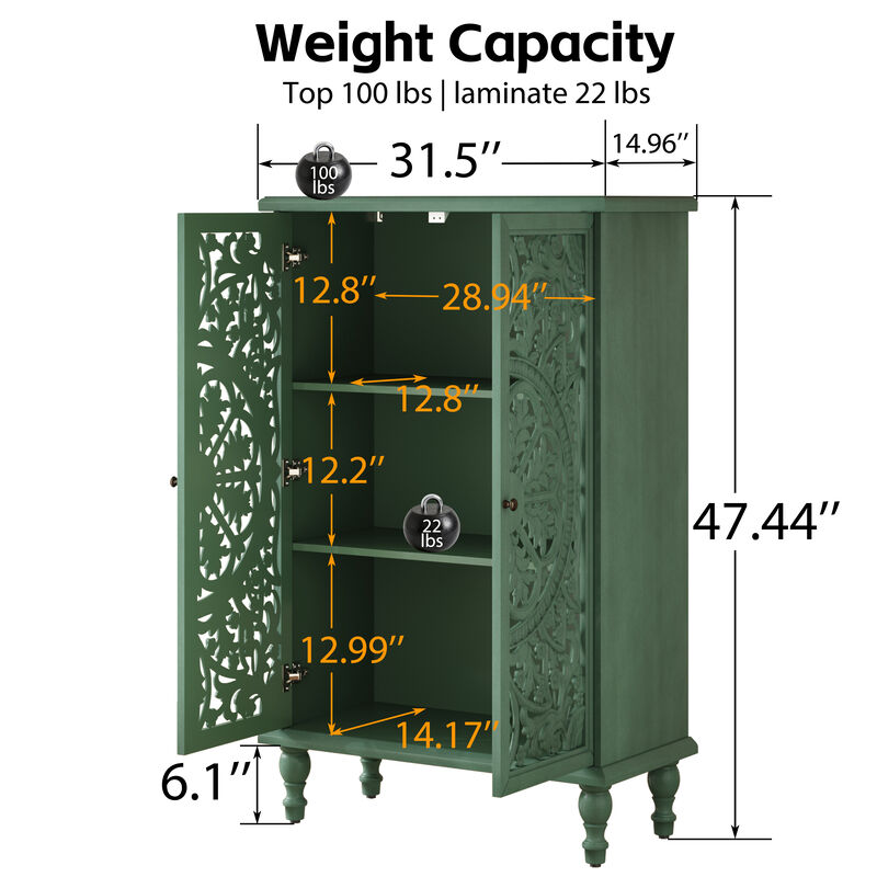 Zuggo 47" Tall Accent Cabinet image number 3