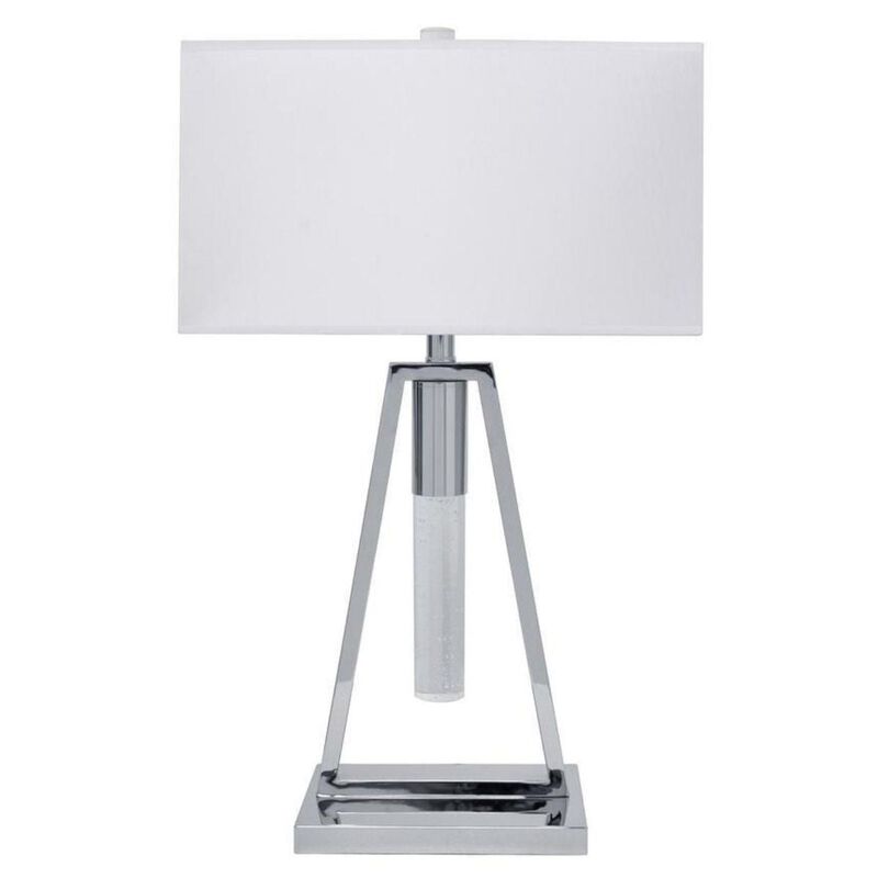 Night tube Table Lamp Chrome Metal and Acrylic LED Light