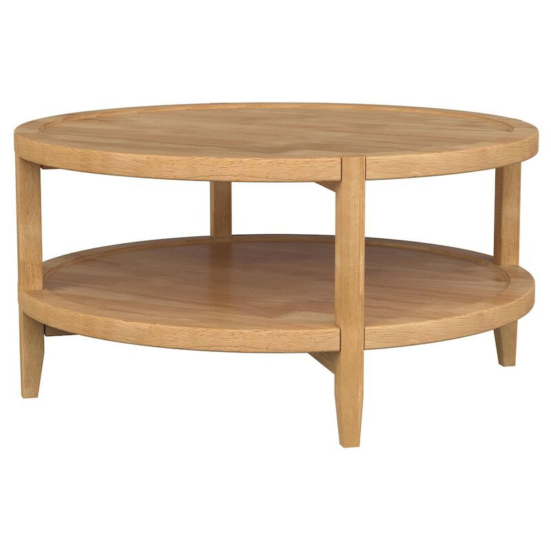 Plethoria Home Maple Coffee Table with Shelf