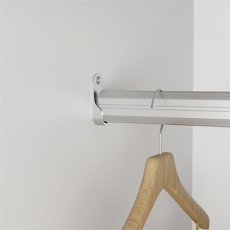 FUFU&GAGA Large Capacity Combined Wardrobe with Embossed Molded Doors, Multi-Functional Hidden Storage for Hanging and Folding Clothes, (144.9 in. W x 20.6 in. D x 93.9 in. H), White