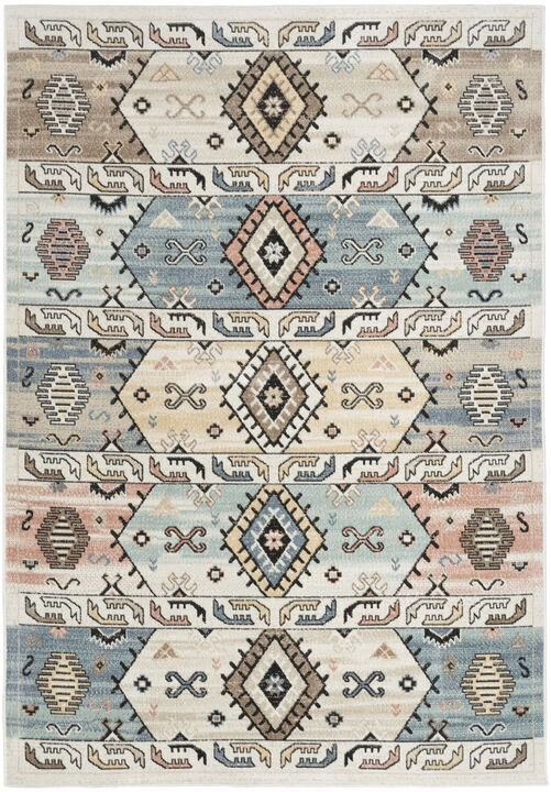 HomeRoots Geometric Flatweave Area Rug