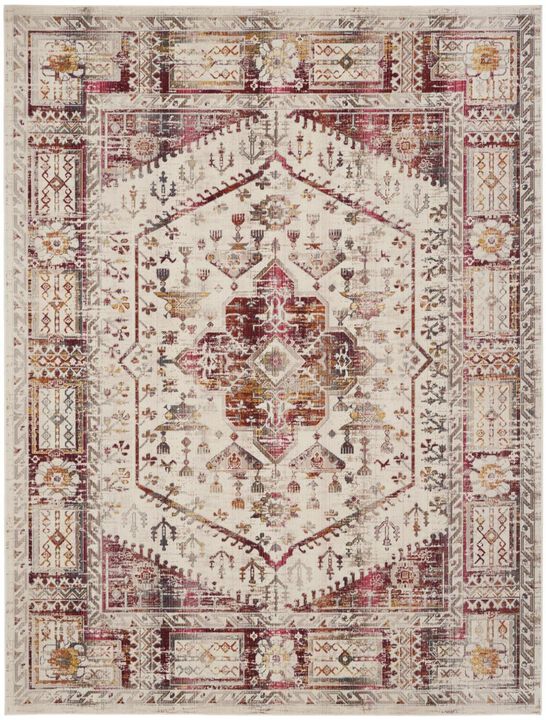 Floral Distressed Non Skid Area Rug