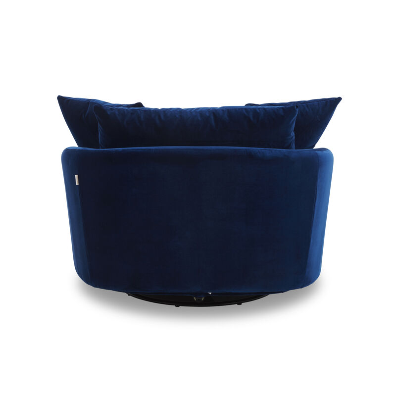 Velvet Swivel Chair - Falkirk Royal Blue