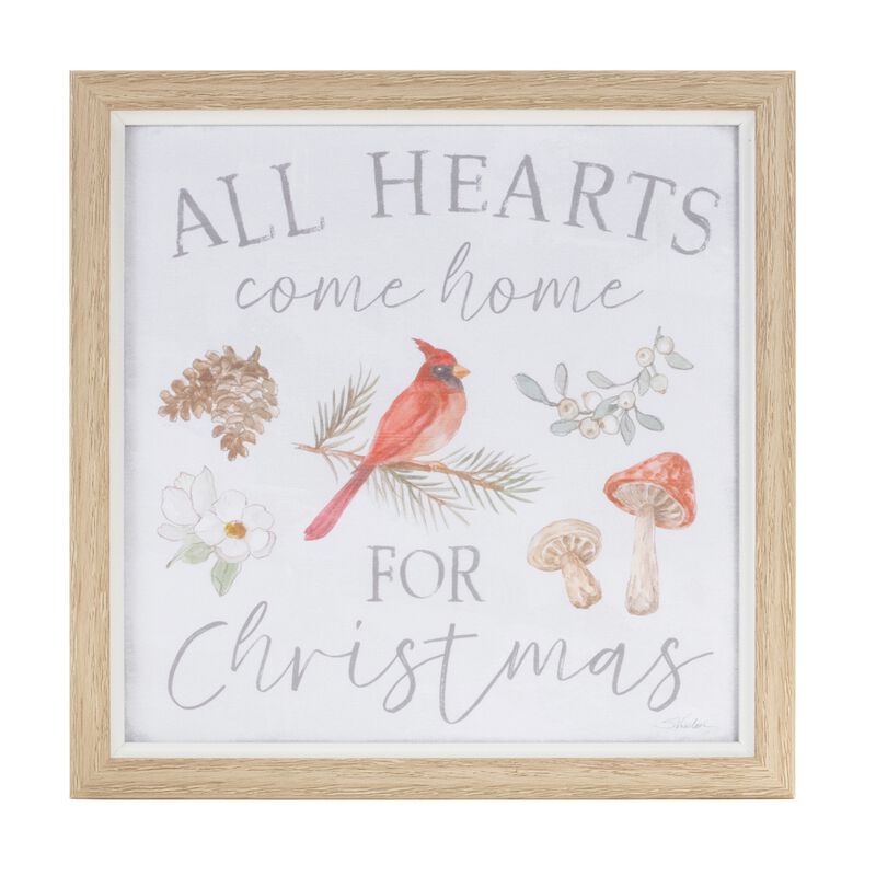 Set of 3 Framed Winter Cardinal Sentiment Prints for Holiday or Seasonal Wall Decor