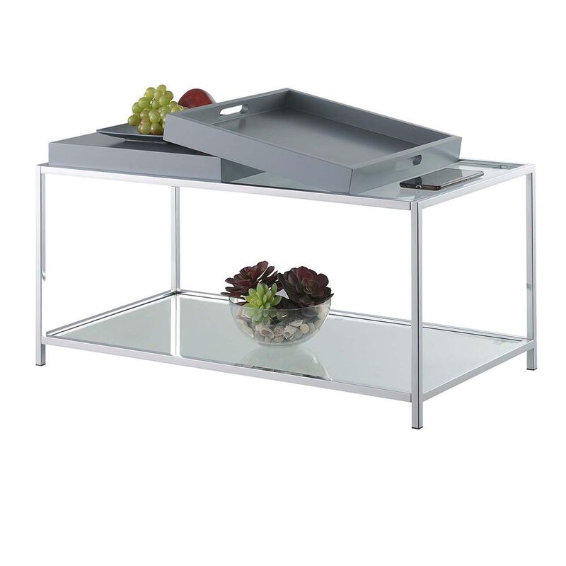 Convenience Concepts Palm Beach Coffee Table, Gray