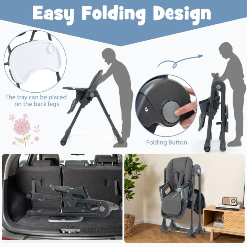 Hivvago 3-In-1 Convertible Baby High Chair for Toddlers. image number 4