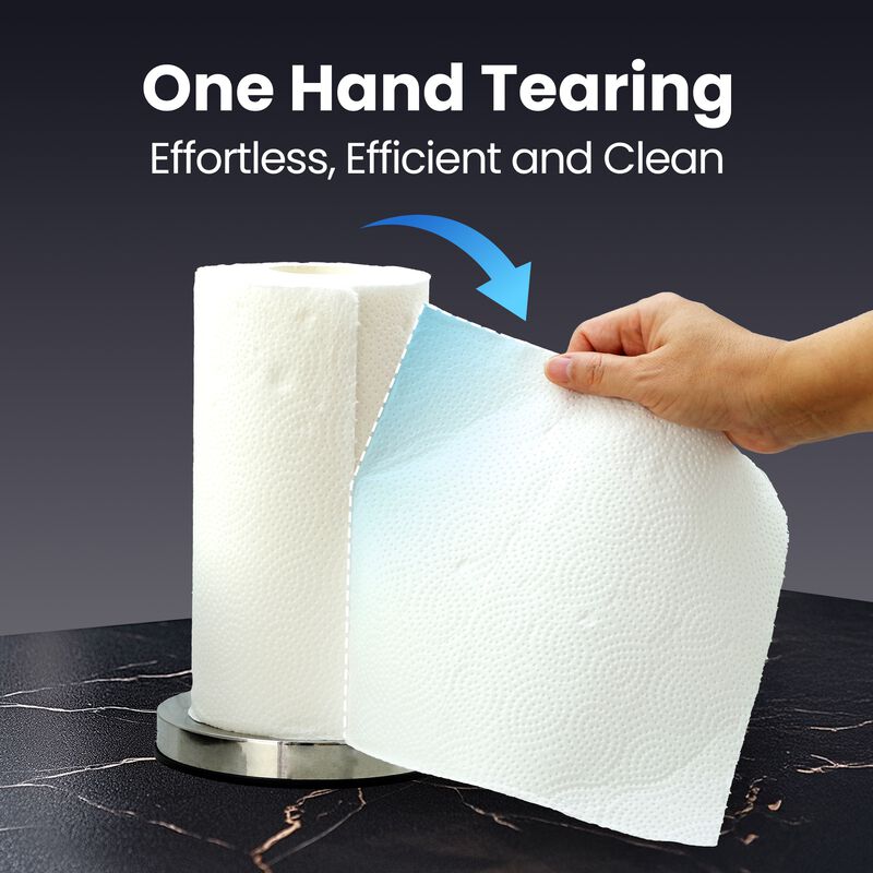 Gourmet Easy Paper Towel Holder Stainless Steel One-Hand Tear Adjustable Space Saving image number 1