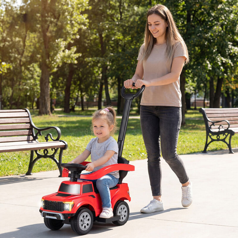 Toddler 3 in 1 Push Ride On Car for Park Backyard and Outdoor Use image number 4