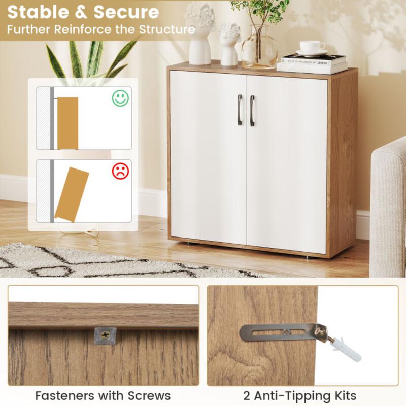 Hivvago Coffee Bar Cabinet with 5-Position Adjustable Shelf for Living Room Dining Room