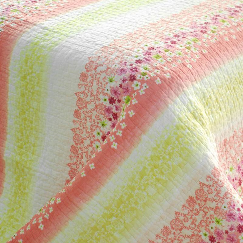 Cotton Vermicelli Quilted Printed Quilt Set 3-Piece with Matching Shams image number 3