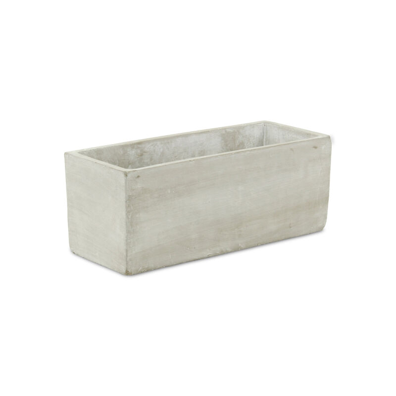Indoor Outdoor Rectangular Cement Planter for Flowers or Succulents
