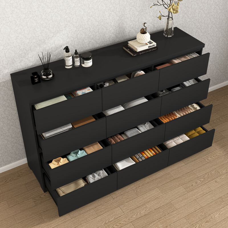 Flemwu 12 Drawers Double Dresser image number 3