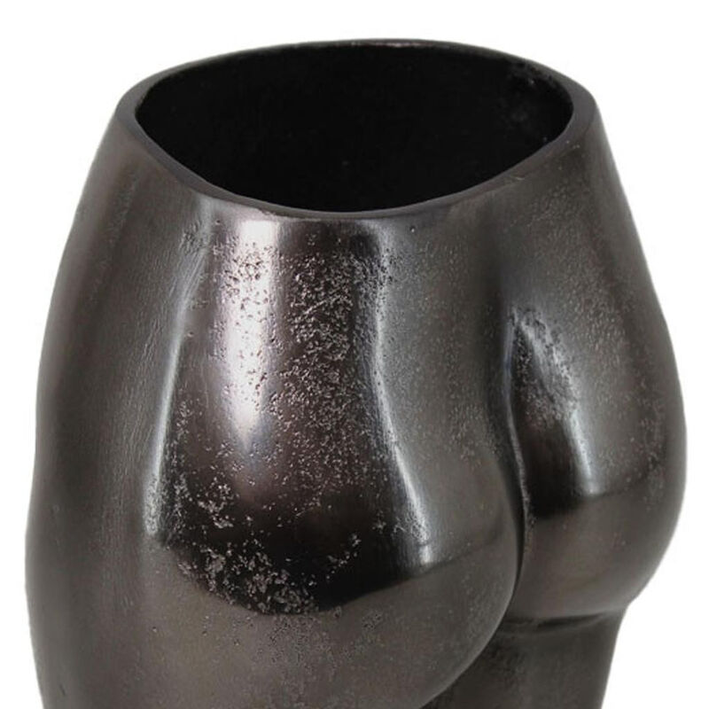 Hivvago 8 Inch Antiqued Bronze Cast Aluminum Female Form Table Vase