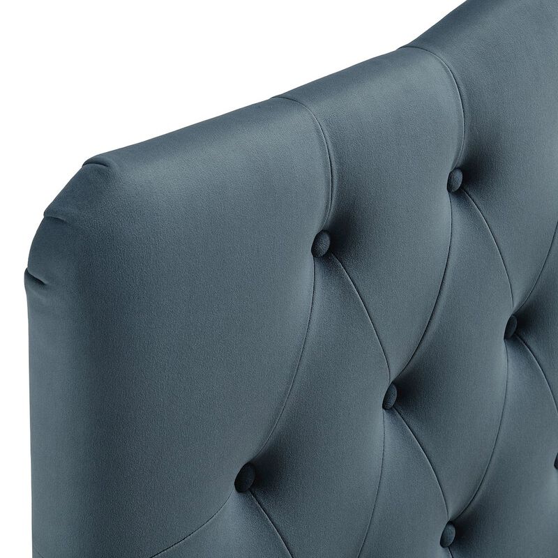 Annabel Stain-Resistant Performance Velvet Twin Headboard image number 5