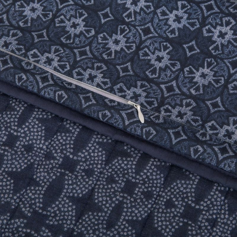 Indigo King Reversible Quilt Set image number 6