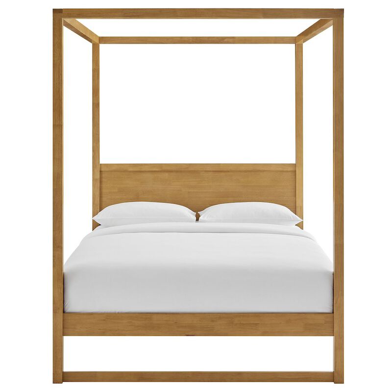 Alva Queen Wood Canopy Platform Bed image number 5
