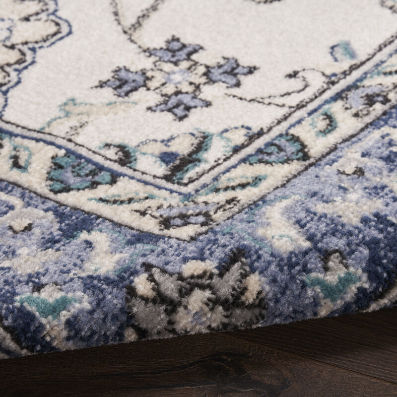 HomeRoots Round Floral Indoor Outdoor Area Rug image number 3