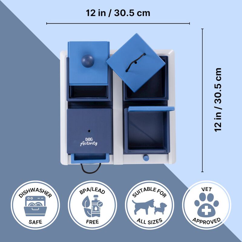 TRIXIE Dog Activity Poker Box 1 Strategy Game, Level 2 Dog Puzzle Toy, Treat Dispenser image number 3