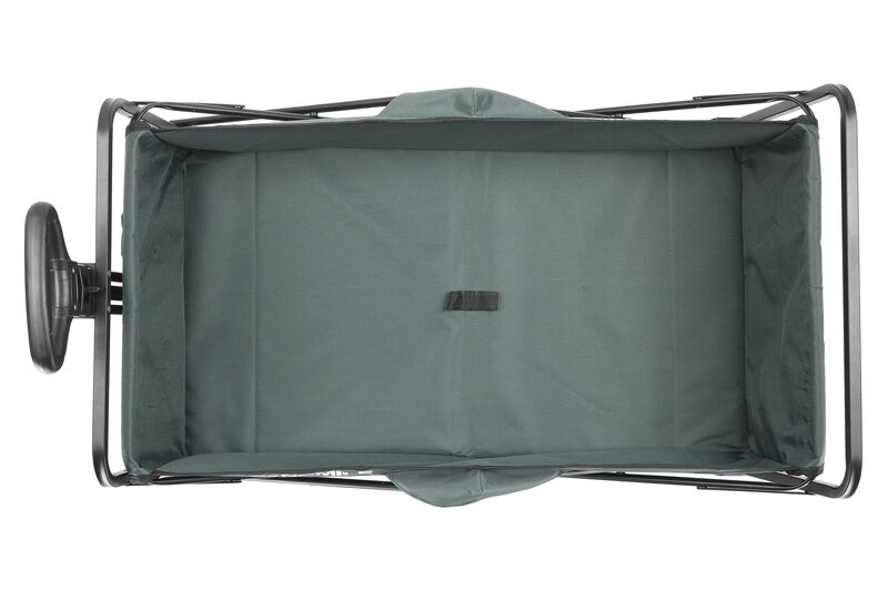 EchoSmile 4.06 cu. ft. Fabric Portable Garden Cart with Adjustable Rolling Wheels in Green