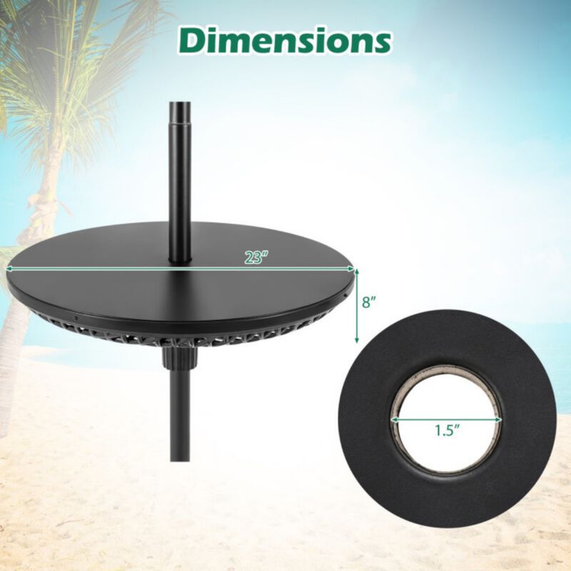 Patio Umbrella Table Tray Adjustable with Umbrella Poles image number 3