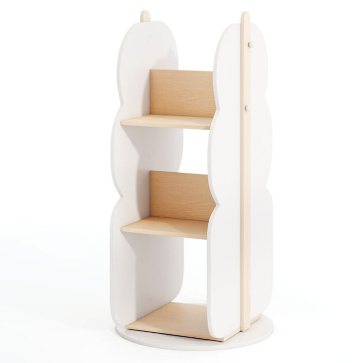 360° Kid's Rotating Bookshelf Toy Storage Organizer with 5 Shelves