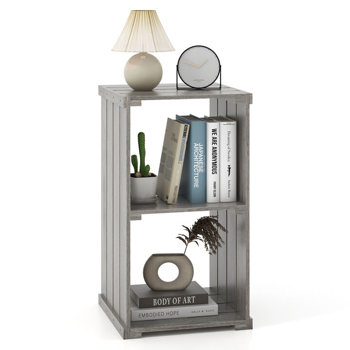 2-Cube Storage Shelf with Open Back and 3-Tier Shelf