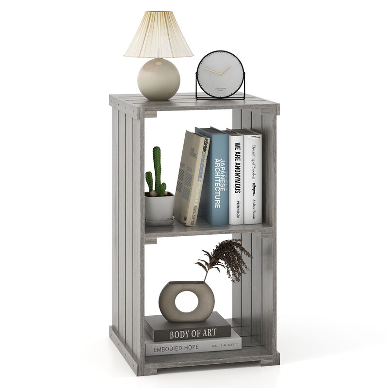 2-Cube Storage Shelf with Open Back and 3-Tier Shelf