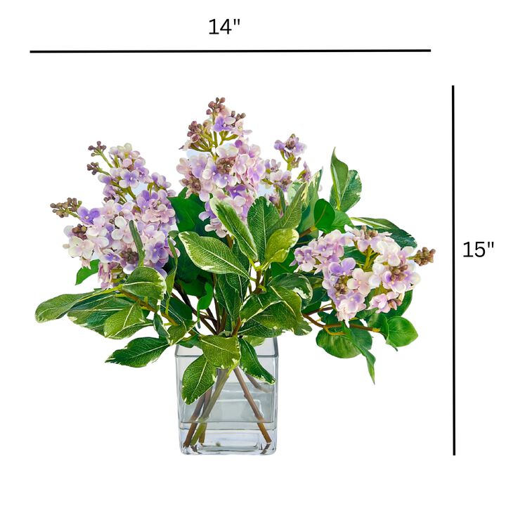 Lilac Floral Arrangement in Vase