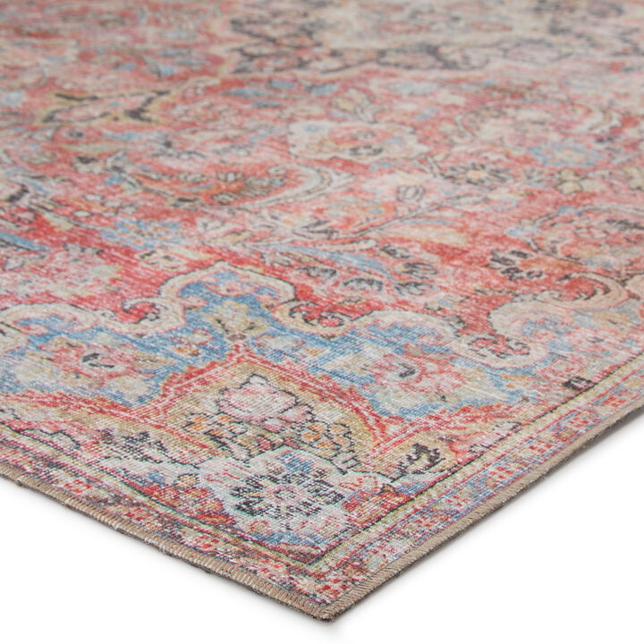 Chateau Foi X  Red Light Blue 4' X 5'6" Rug By Jaipur Living