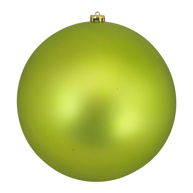 Matte Kiwi Green Shatterproof Christmas Ball Ornament 10" (250mm) image number 1