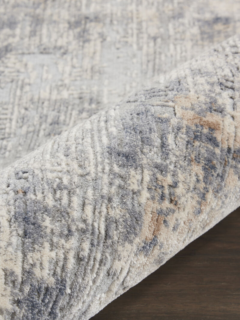 Rustic Textures RUS01 Gray/Beige 7&rsquo;10&rdquo; x Round Rug