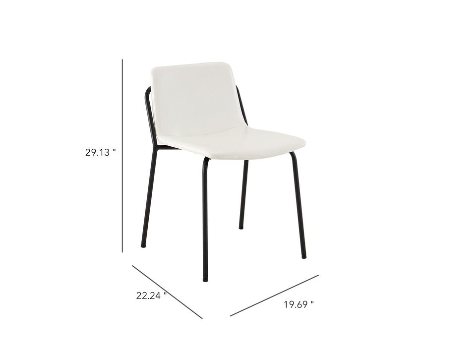 Modern PU Leather Metal Dining Chair, Set of 4