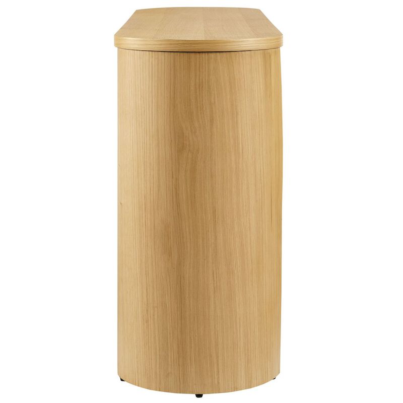 Aspect Oval Wood Entryway Console Table image number 4