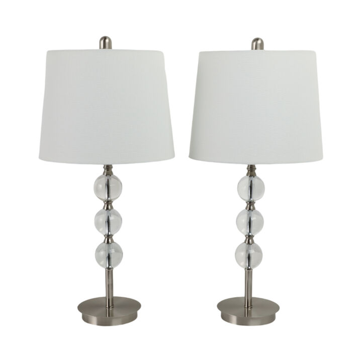 S/2 Crystal 27" Table Lamps