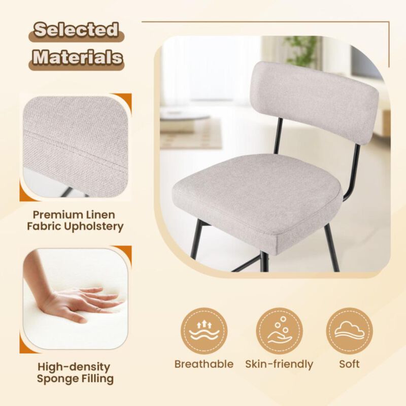 Hivvago Counter Height Upholstered Swivel Bar Stool Set of 2