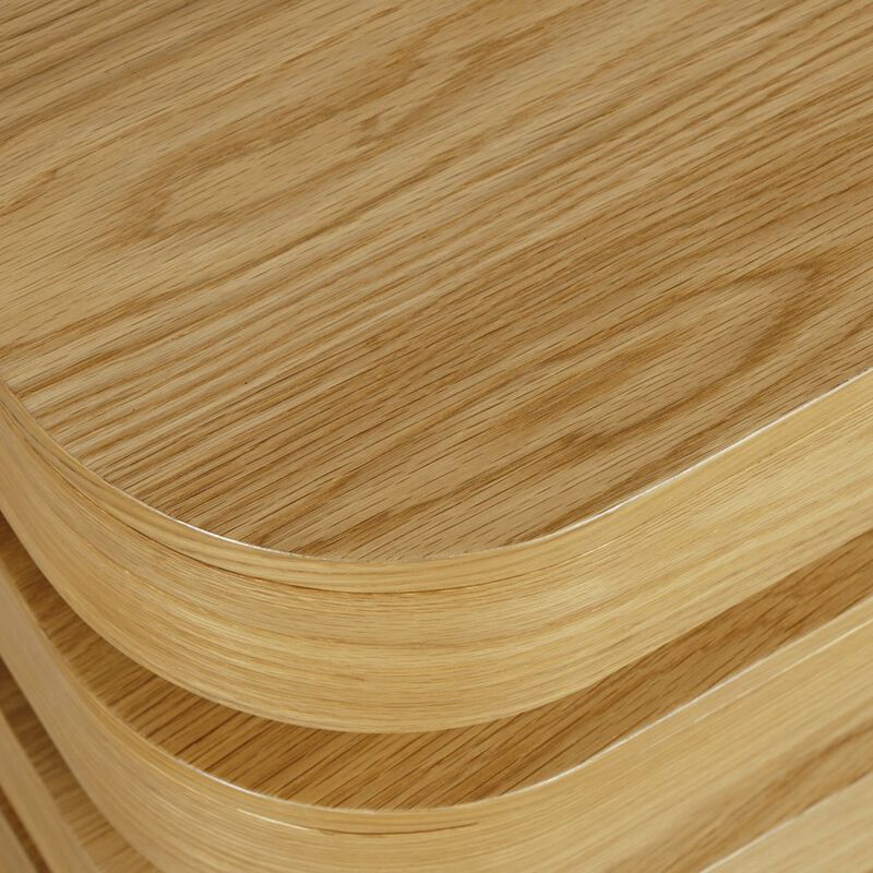 Jofran Brix Mid-Century Modern Floating Sculpture Layered Square End Table