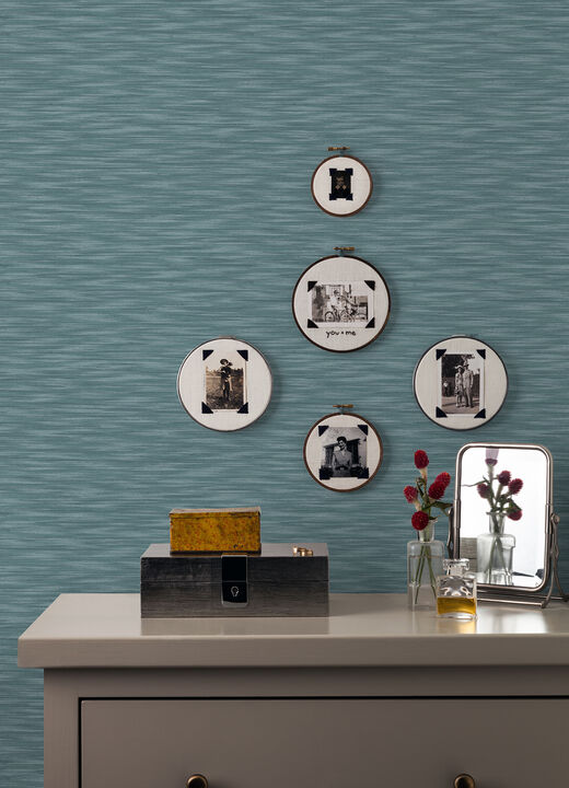 Benson Dark Blue Variegated Stripe Wallpaper (Set of 2)